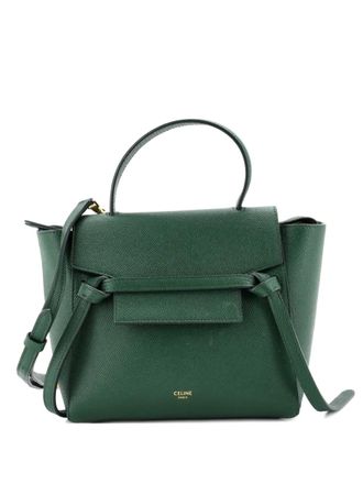 Celine Belt Bag Textured Leather Nano shoulder bag - Verde