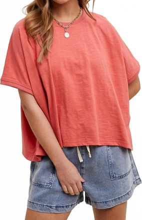 Wishlist Poppin Drop Shoulder Top In Pink