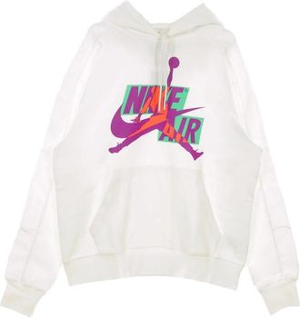 Nike Jordan Klassieke witte hoodie - Heren - Sportshirts - Wit - L - Katoen - Fitness