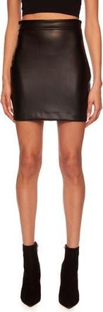 Susana Monaco Faux Leather Miniskirt in Black at Nordstrom Rack, Size X-Small