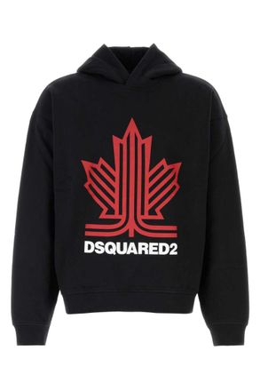 Dsquared2 Black Relaxed Logo Hoodie