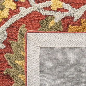 Safavieh Alfombra tradicional de lana rojo/multicolor, 91 x 152 cm