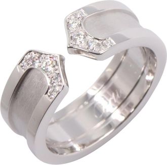 Cartier Silver Clear White Gold (18K) Band Ring (Pre-Owned)