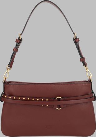 Pinko Womens Mini Shoulder Bag Belt Bordeaux Calf Leather