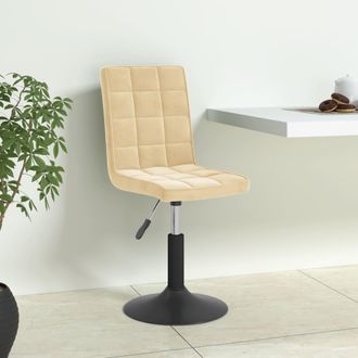 vidaXL Sillas De Comedor Giratorias 4 Unidades Terciopelo Crema Vidaxl