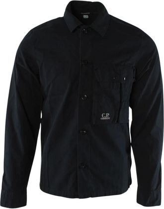 C.P. Company Garment-Dyed Shirt - Heren - Casual Overhemden - Blauw - S - Katoen - Overhemden