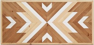 Deco Wood Cabecero de madera maciza étnico multicolor de de 80x165cm