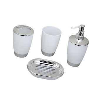 OEM Kits De Organizadores De Ba&ntilde;o De Pl&aacute;stico, 4 Unidades, Color Blanco