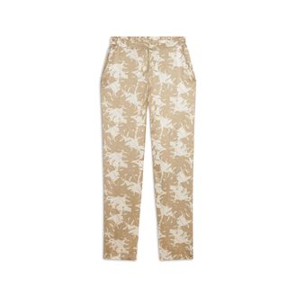 Freddy Pantaloni donna in satin di viscosa a fantasia tropical
