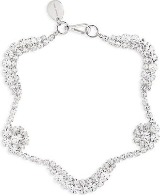 Simone Rocha Scalloped Crystal Sepal Necklace at Nordstrom