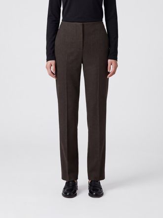 Alexander McQueen McQueen Pantaloni slim fit in lana a righe con vita media