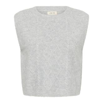 Cream Gebreide kleding - Dames - Truien - Grijs - Maat: Xl/2Xl Leer