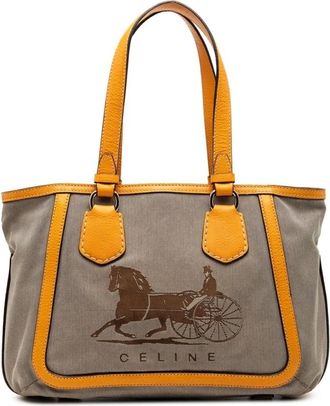 Celine Pre-owned Tote Bags, female, Brown, Size: ONE SIZE Pre-owned Canvas Tote Bag
