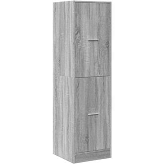 vidaXL Armario botiquín madera ingeniería gris Sonoma 40x41x144,5 cm Vidaxl