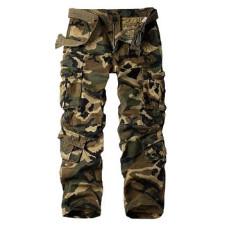 Generic Mens Combat Camo Cargo Trousers Camouflage Military Tactical Work Pants Casual Overalls (CE2, 30)