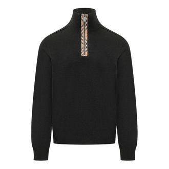 Burberry Turtlenecks, male, Black, Size: M Cameron Sweater