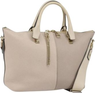Chlo&eacute; Pre-owned Handbags, female, Gray, Size: ONE SIZE Pre-owned Bicolor Baylee Satchel