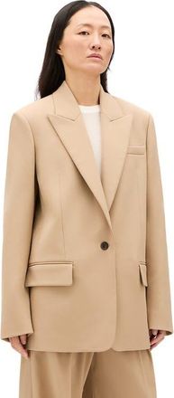 Another Tomorrow Wool Oversized Tailored Jacket in Camel at Nordstrom, Size 36 It