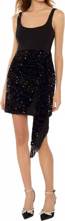 LIKELY Venus Mini Sequin Dress In Black