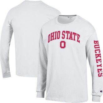Champion Mens Champion White Ohio State Buckeyes Arch Over Logo 2-Hit Long Sleeve T-Shirt at Nordstrom, Size Xx-Large
