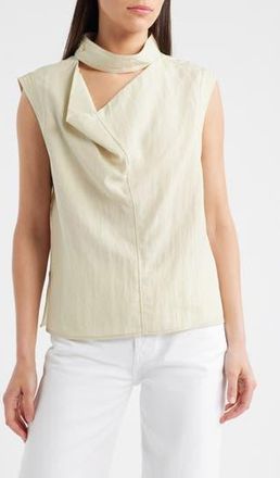 COS Sleeveless Cowl Neck Top in Green Dusty Light at Nordstrom Rack, Size 10 Us / 42 Eu