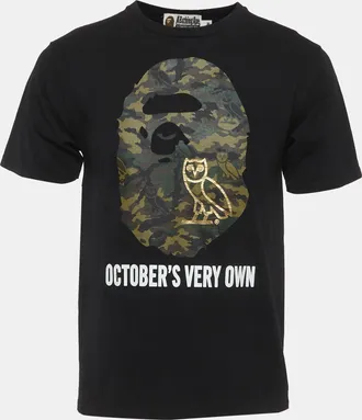 A Bathing Ape X Ovo Jersey Woodland Camo Ape Head T-Shirt
