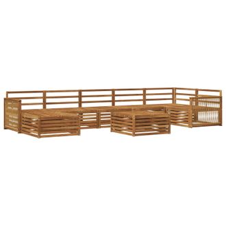 vidaXL Set Di Divani Da Esterno 8 Pz Naturale Vidaxl
