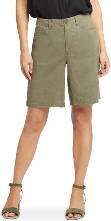 NYDJ Linen Blend Bermuda Shorts in Avocado at Nordstrom, Size 00