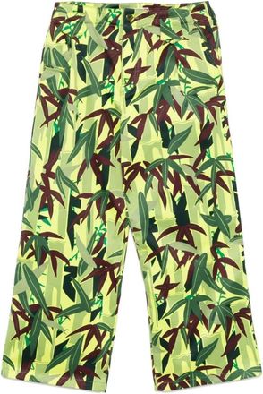 Kenzo Groene Avocado Broek met Zakken - Heren - Wijde Broeken - Veelkleurig - 4XS - Broeken