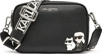 Karl Lagerfeld Maybelle Crossbody with Karl & Choupette Pins in Black at Nordstrom
