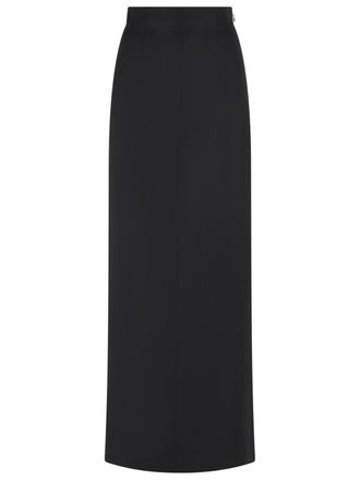 Maison Margiela Black Virgin Wool Maxi Trouser Skirt