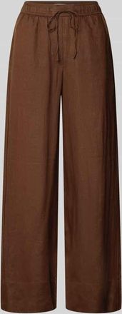 Tommy Hilfiger Loose Fit Weite Hose aus reinem Leinen in Mittelbraun, Gr&ouml;&szlig;e XL