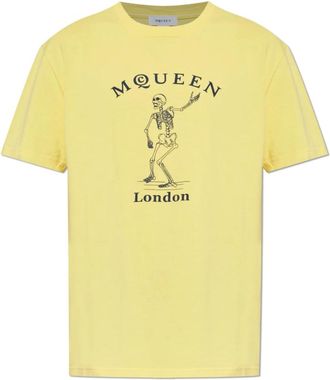 Alexander McQueen Hombre, Camisetas, Amarillo, Talla: XL