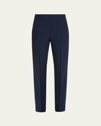 Akris Chris Pleated Straight-Leg Pants