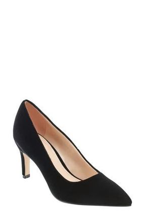 Marc Fisher Genni Pointed Toe Pump in Black Suede at Nordstrom Rack, Size 9.5