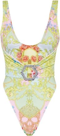 Philipp Plein Monokini Broches - Dames - Badpakken - Veelkleurig - 2XL - Polyester - Badmode