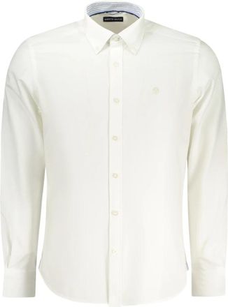 North Sails Oxford overhemd met geborduurd logo - Heren - Zakelijke Overhemden - Wit - 2XL - Katoen - Overhemden