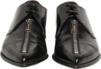 Dolce & Gabbana Black Leather Men Derby Dress Formal Shoes Calf