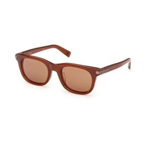 Ermenegildo Zegna Ez0281 45E Sunglasses - male - Zegna - Sunglasses - Brown - 54 MM - Accessories