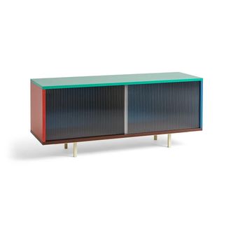 HAY Colour Cabinet M mit Glast&uuml;ren, 120 x 51 cm, mehrfarbig (freistehend)
