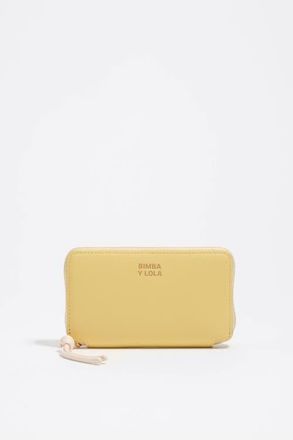 Bimba & Lola Medium Leather Horizontal Wallet in Banana at Nordstrom