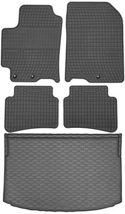 OEM Juego De Alfombrillas De Goma Para Coche Y Alfombrilla Para Maletero Para Kia Rio Iv Hatchback (2017-2023)