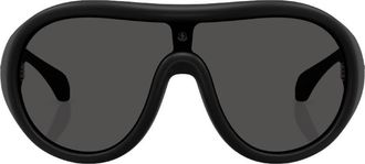 Moncler Cloche Dark Grey Pilot Unisex Sunglasses ME8004 500687 35