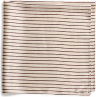 Rag & Bone Gail Stripe Silk Scarf in Ivory Burgundy at Nordstrom
