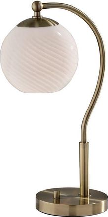 Adesso Swirl Antiqued Brass Desk Lamp in Antique Brass at Nordstrom