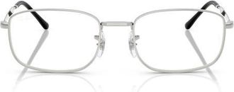 Ray-Ban 52mm Pillow Optical Glasses in Silver at Nordstrom