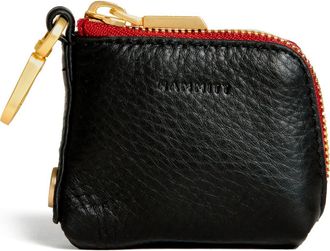 Hammitt Syd Pouch in Black/Brushed Gold Red Zip at Nordstrom