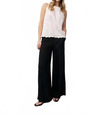 0039 Italy Josi Fancy Linen Sleeveless Top In White