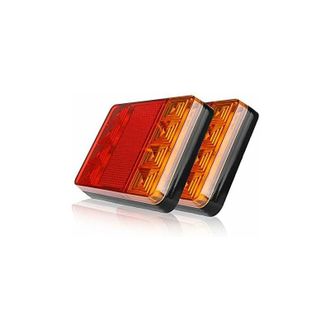 OEM Set Di 2 Fanali Posteriori Per Rimorchio, 8 Led Per Auto, Camion, Fanali Posteriori, Luci Di Segnalazione Impermeabili, Fanali Posteriori Per Rimorchi