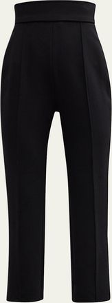 Carolina Herrera High-Rise Skinny-Leg Ankle Crepe Pants